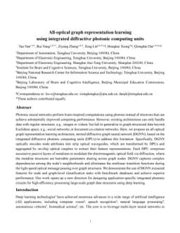 All-optical graph representation learning using integrated diffractive
  photonic computing units