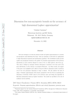 Dimension free non-asymptotic bounds on the accuracy of high dimensional
  Laplace approximation
