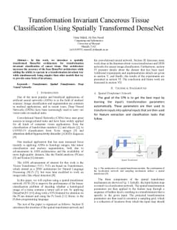 Transformation Invariant Cancerous Tissue Classification Using Spatially
  Transformed DenseNet