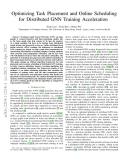 Optimizing Task Placement and Online Scheduling for Distributed GNN
  Training Acceleration