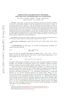 Riemannian Hamiltonian methods for min-max optimization on manifolds