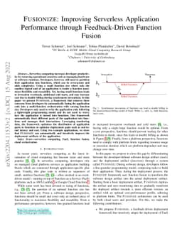Fusionize: Improving Serverless Application Performance through
  Feedback-Driven Function Fusion