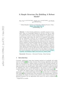 A Simple Structure For Building A Robust Model