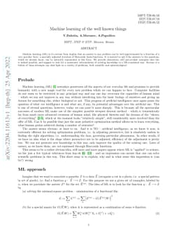 Machine learning of the well known things