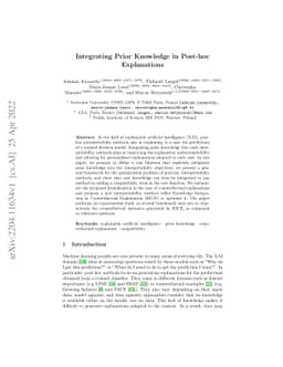 Integrating Prior Knowledge in Post-hoc Explanations