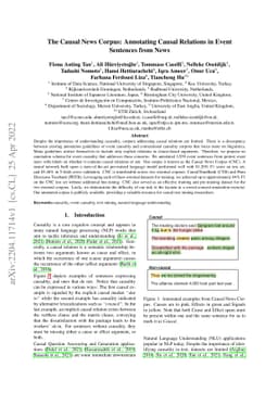 The Causal News Corpus: Annotating Causal Relations in Event Sentences
  from News