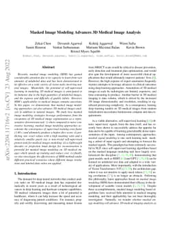 Masked Image Modeling Advances 3D Medical Image Analysis