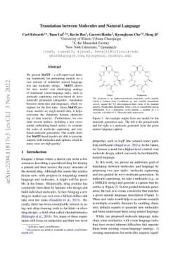 Translation between Molecules and Natural Language