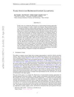 Task-Induced Representation Learning