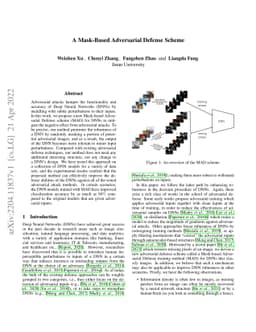 A Mask-Based Adversarial Defense Scheme