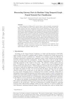 Discovering Gateway Ports in Maritime Using Temporal Graph Neural
  Network Port Classification