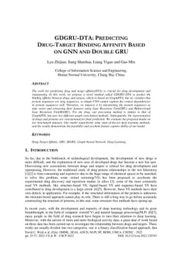 GDGRU-DTA: Predicting Drug-Target Binding Affinity Based on GNN and
  Double GRU