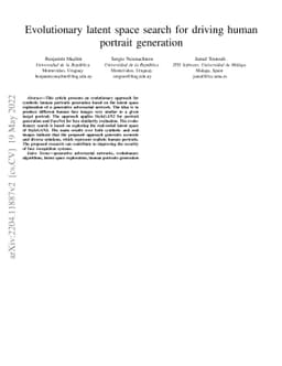 Evolutionary latent space search for driving human portrait generation