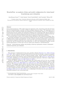 BronchoPose: an analysis of data and model configuration for
  vision-based bronchoscopy pose estimation
