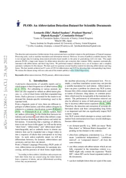 PLOD: An Abbreviation Detection Dataset for Scientific Documents