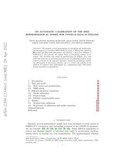 On automatic calibration of the SIRD epidemiological model for COVID-19
  data in Poland