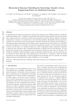 Hierarchical Bayesian Modelling for Knowledge Transfer Across
  Engineering Fleets via Multitask Learning