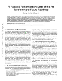 AI-Assisted Authentication: State of the Art, Taxonomy and Future
  Roadmap