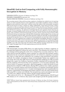 MemFHE: End-to-End Computing with Fully Homomorphic Encryption in Memory