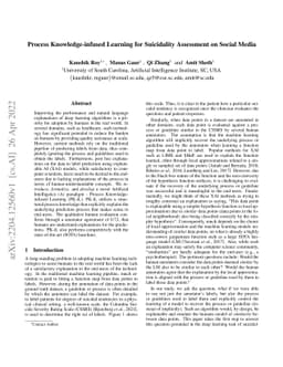 Process Knowledge-infused Learning for Suicidality Assessment on Social
  Media