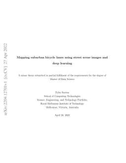 Mapping suburban bicycle lanes using street scene images and deep
  learning