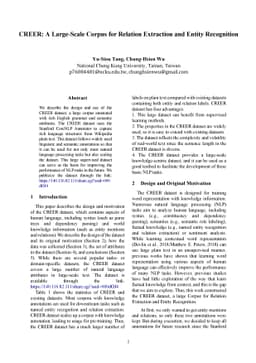 CREER: A Large-Scale Corpus for Relation Extraction and Entity
  Recognition