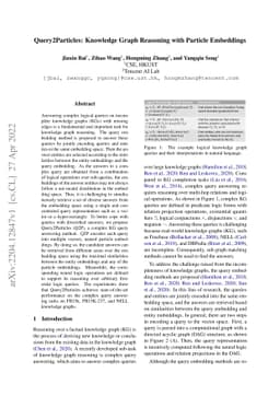Query2Particles: Knowledge Graph Reasoning with Particle Embeddings