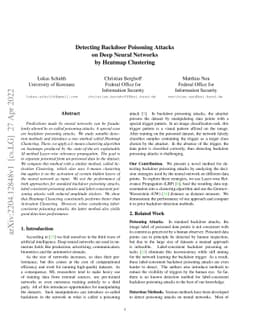 Detecting Backdoor Poisoning Attacks on Deep Neural Networks by Heatmap
  Clustering