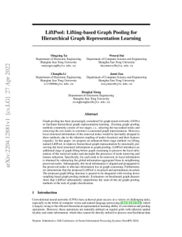 LiftPool: Lifting-based Graph Pooling for Hierarchical Graph
  Representation Learning
