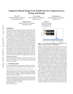 Sequence-Based Target Coin Prediction for Cryptocurrency Pump-and-Dump