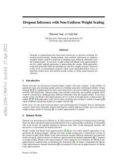Dropout Inference with Non-Uniform Weight Scaling