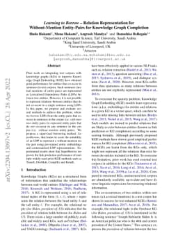Learning to Borrow -- Relation Representation for Without-Mention
  Entity-Pairs for Knowledge Graph Completion