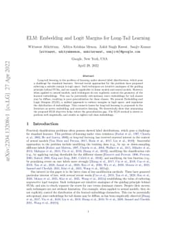 ELM: Embedding and Logit Margins for Long-Tail Learning