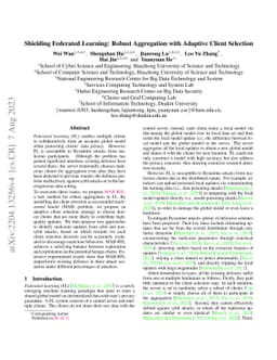 Shielding Federated Learning: Robust Aggregation with Adaptive Client
  Selection