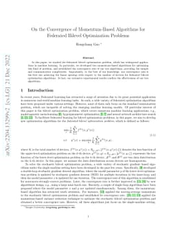 On the Convergence of Momentum-Based Algorithms for Federated Bilevel
  Optimization Problems