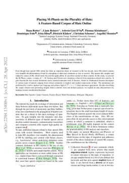 Placing M-Phasis on the Plurality of Hate: A Feature-Based Corpus of
  Hate Online