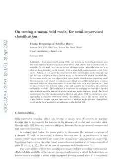 On tuning a mean-field model for semi-supervised classification