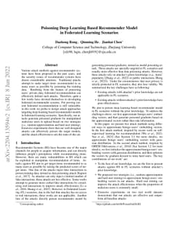 Poisoning Deep Learning Based Recommender Model in Federated Learning
  Scenarios
