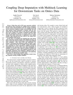 Coupling Deep Imputation with Multitask Learning for Downstream Tasks on
  Genomics Data