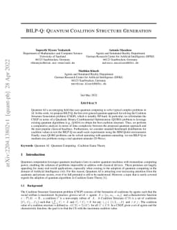 BILP-Q: Quantum Coalition Structure Generation