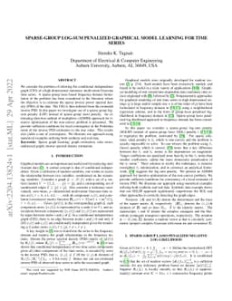 Sparse-Group Log-Sum Penalized Graphical Model Learning For Time Series