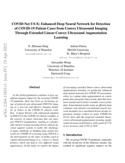 COVID-Net US-X: Enhanced Deep Neural Network for Detection of COVID-19
  Patient Cases from Convex Ultrasound Imaging Through Extended Linear-Convex
  Ultrasound Augmentation Learning