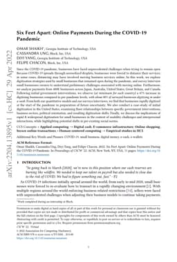 Six Feet Apart: Online Payments During the COVID-19 Pandemic