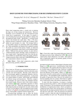 Deep Geometry Post-Processing for Decompressed Point Clouds
