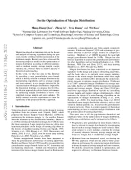 On the Optimization of Margin Distribution