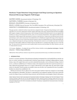 Hardware Trojan Detection Using Unsupervised Deep Learning on Quantum
  Diamond Microscope Magnetic Field Images