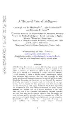 A Theory of Natural Intelligence
