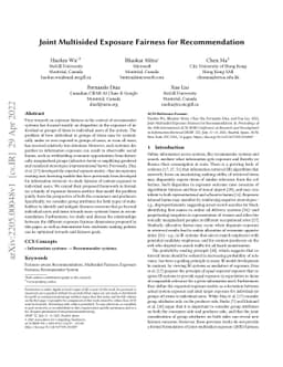 Joint Multisided Exposure Fairness for Recommendation