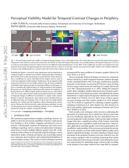 Perceptual Visibility Model for Temporal Contrast Changes in Periphery