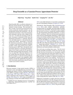 Deep Ensemble as a Gaussian Process Approximate Posterior